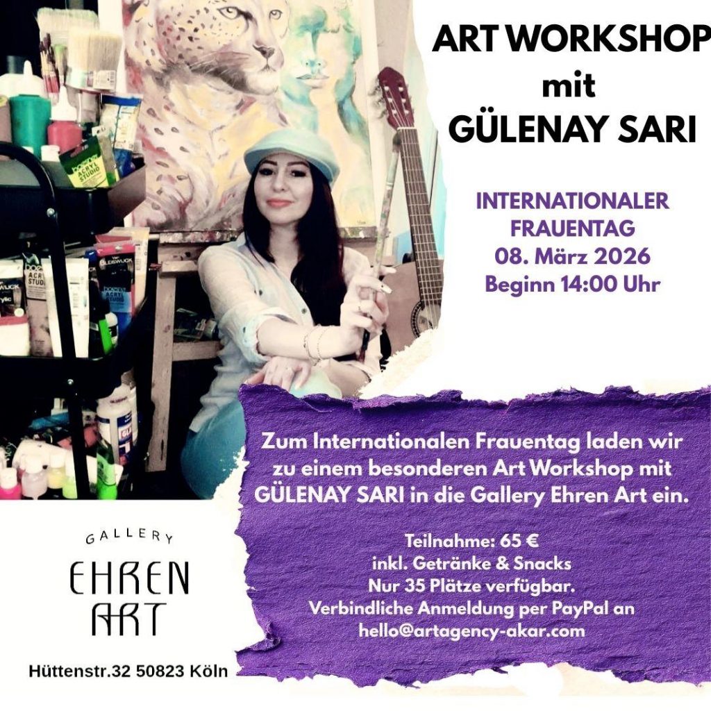 Anmeldung: Art Workshop mit Gülenay Sarı - Gallery Ehren Art